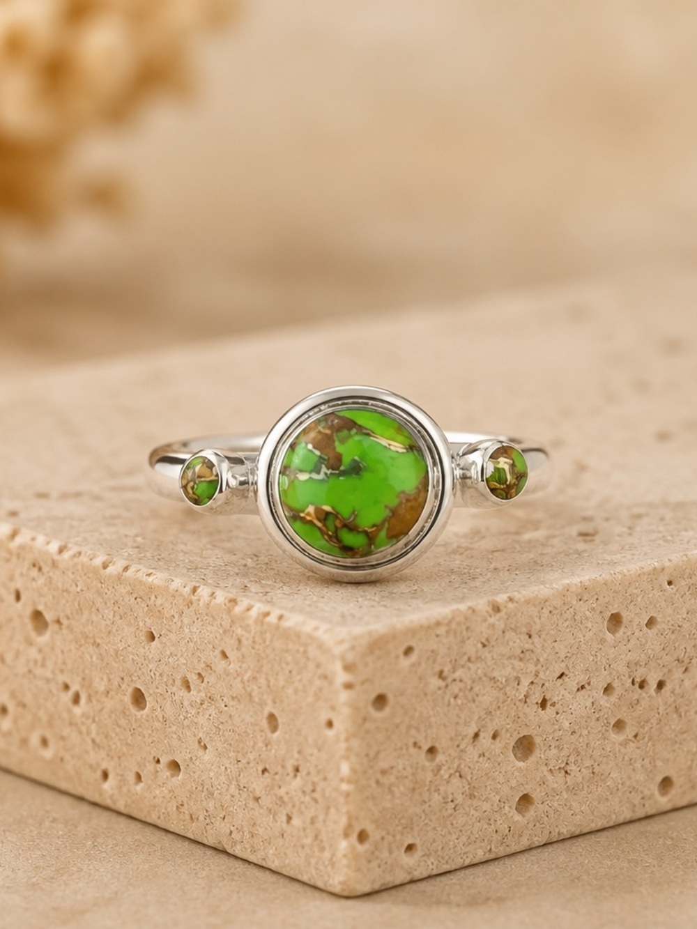 NEW! Green Copper Turquoise Ring